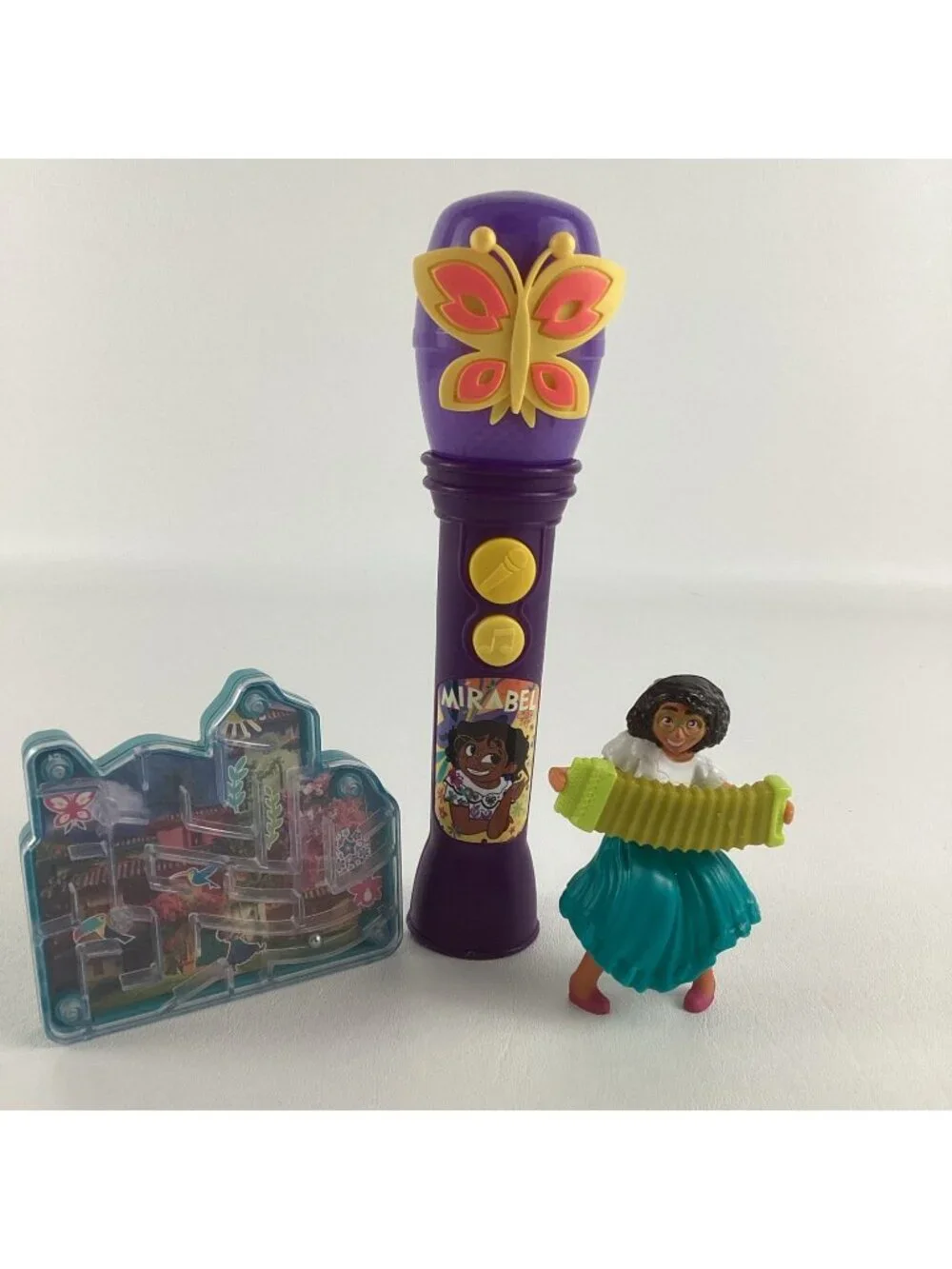 Disney Encanto Movie Toy Lot Handheld Maze Game Mirabel Microphone Doll Figure
